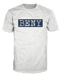 BENY T-Shirt – White with Blue Logo – BED000100001