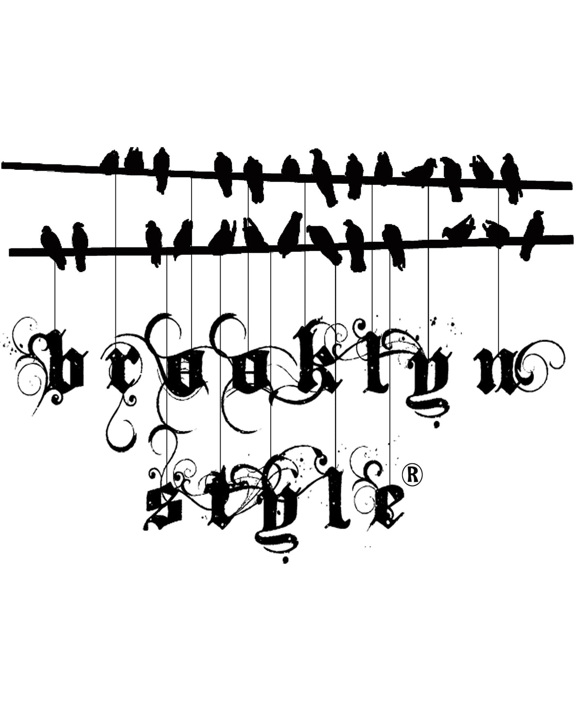Brooklyn Style - White with Black Design - BSD00100001