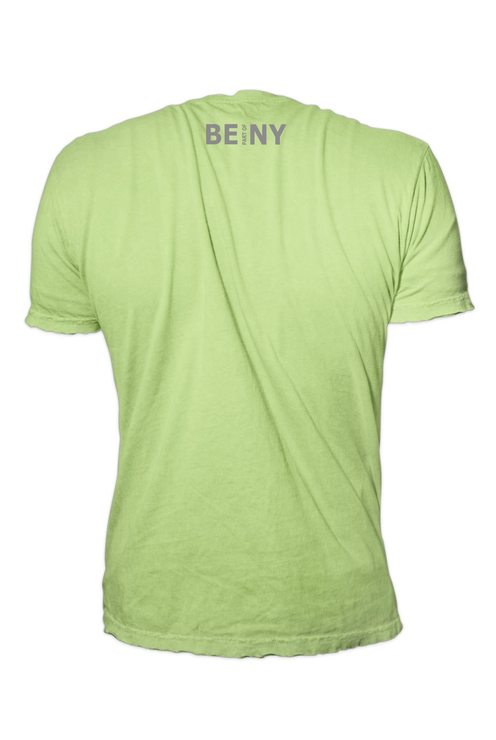 Green T-shirt by BENY with the slogan "be part of new york"