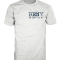 White BENY T-shirt with blue logo and slogan “BENY is not just a logo”
