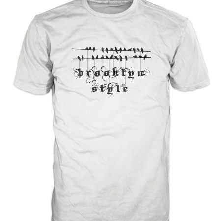 White Brooklyn Style T-shirt with black design and slogan “Love is Brooklyn Way”
