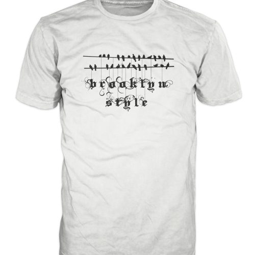 White Brooklyn Style T-shirt with black design and slogan “Love is Brooklyn Way”