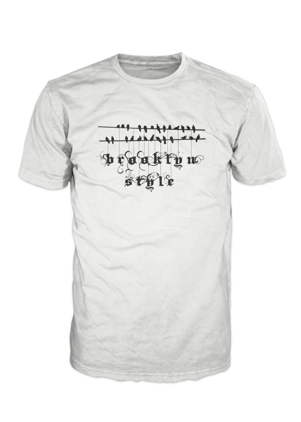 White Brooklyn Style T-shirt with black design and slogan “Love is Brooklyn Way”