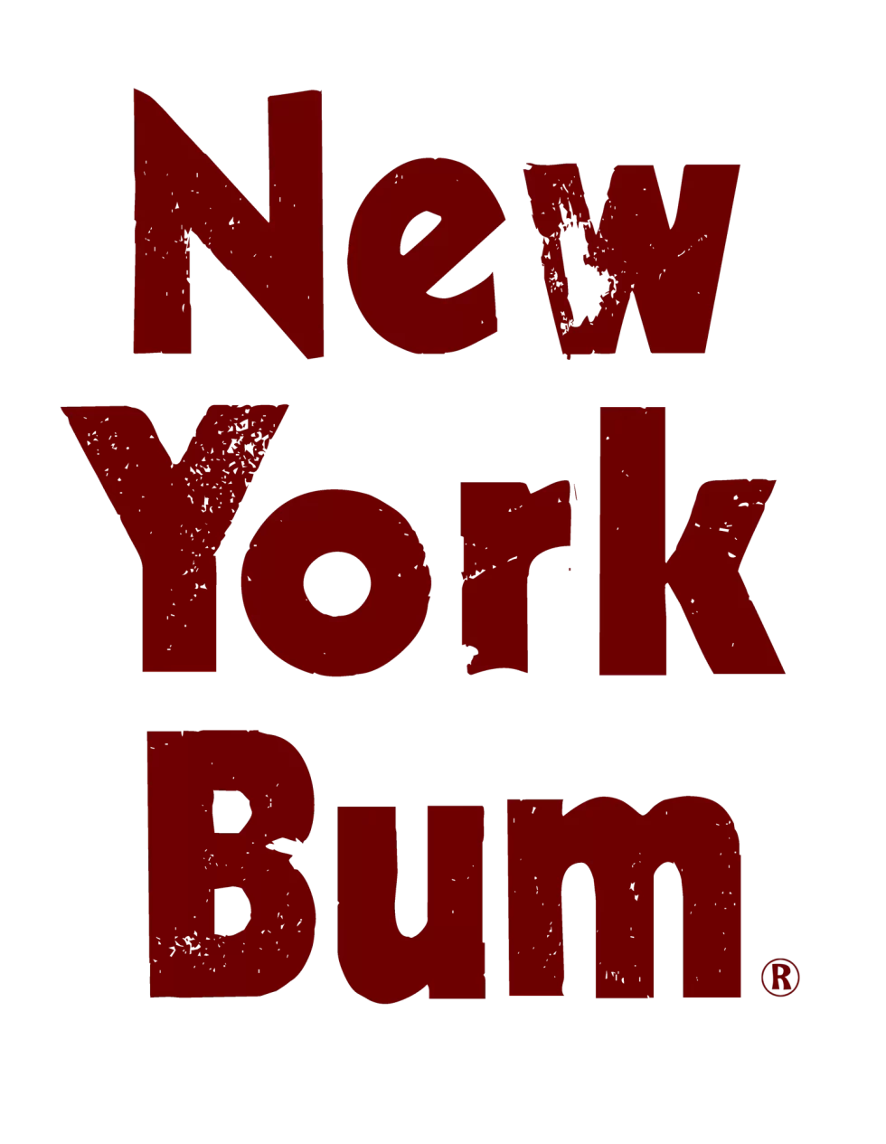 White New York Bum T-shirt with brick-color “New York Bum” logo and slogan “Nothing to Loose”